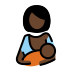 breast-feeding: dark skin tone on OpenMoji