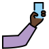 selfie: dark skin tone on OpenMoji