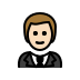 man in tuxedo: light skin tone on OpenMoji