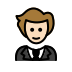 person in tuxedo: light skin tone on OpenMoji