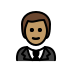 man in tuxedo: medium skin tone on OpenMoji
