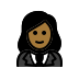 woman in tuxedo: medium-dark skin tone on OpenMoji
