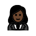 woman in tuxedo: dark skin tone on OpenMoji
