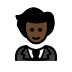 person in tuxedo: dark skin tone on OpenMoji