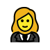 woman in tuxedo on OpenMoji