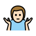 man shrugging: light skin tone on OpenMoji