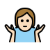 person shrugging: light skin tone on OpenMoji