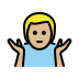 man shrugging: medium-light skin tone on OpenMoji