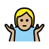 person shrugging: medium-light skin tone on OpenMoji