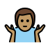 man shrugging: medium skin tone on OpenMoji