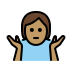 person shrugging: medium skin tone on OpenMoji