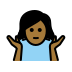 woman shrugging: medium-dark skin tone on OpenMoji