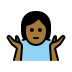 person shrugging: medium-dark skin tone on OpenMoji