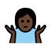 person shrugging: dark skin tone on OpenMoji