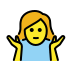 woman shrugging on OpenMoji