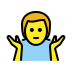 man shrugging on OpenMoji