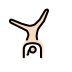 woman cartwheeling: light skin tone on OpenMoji