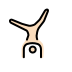 man cartwheeling: light skin tone on OpenMoji