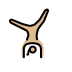 woman cartwheeling: medium-light skin tone on OpenMoji