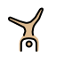 man cartwheeling: medium-light skin tone on OpenMoji