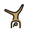 woman cartwheeling: medium skin tone on OpenMoji