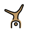 man cartwheeling: medium skin tone on OpenMoji