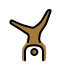 person cartwheeling: medium-dark skin tone on OpenMoji