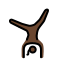 woman cartwheeling: dark skin tone on OpenMoji