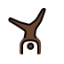person cartwheeling: dark skin tone on OpenMoji