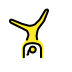 woman cartwheeling on OpenMoji