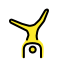 man cartwheeling on OpenMoji