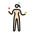 woman juggling: light skin tone on OpenMoji