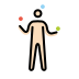 man juggling: light skin tone on OpenMoji