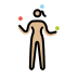 woman juggling: medium-light skin tone on OpenMoji