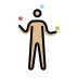man juggling: medium-light skin tone on OpenMoji