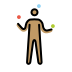 man juggling: medium skin tone on OpenMoji