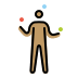person juggling: medium skin tone on OpenMoji