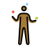 man juggling: medium-dark skin tone on OpenMoji