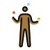person juggling: medium-dark skin tone on OpenMoji