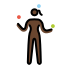 woman juggling: dark skin tone on OpenMoji
