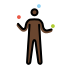man juggling: dark skin tone on OpenMoji