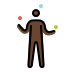 person juggling: dark skin tone on OpenMoji