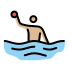 man playing water polo: medium-light skin tone on OpenMoji