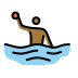 man playing water polo: medium-dark skin tone on OpenMoji