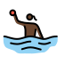 woman playing water polo: dark skin tone on OpenMoji