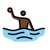 man playing water polo: dark skin tone on OpenMoji