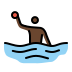person playing water polo: dark skin tone on OpenMoji