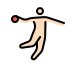 person playing handball: light skin tone on OpenMoji