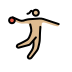 woman playing handball: medium-light skin tone on OpenMoji