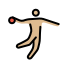 man playing handball: medium-light skin tone on OpenMoji